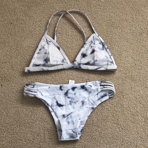 Super cute marble swimsuit!